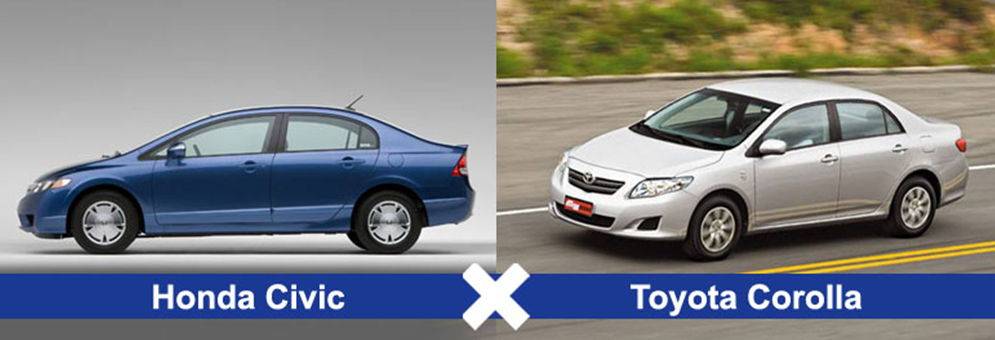 Одна сумма, разные авто: выбираем между Toyota Corolla X и Honda Civic VIII