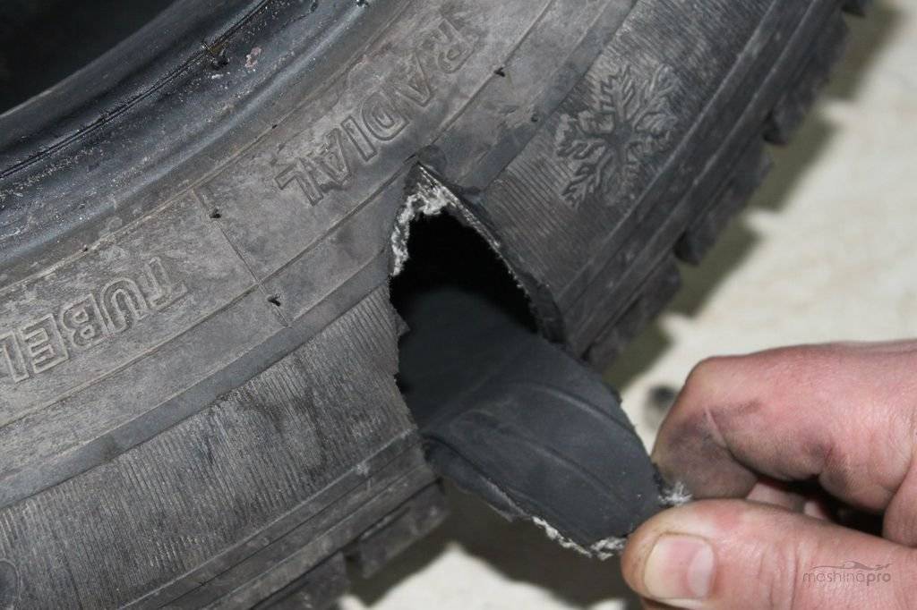 Боковой порез шины: ремонт или замена? можно ли ездить?