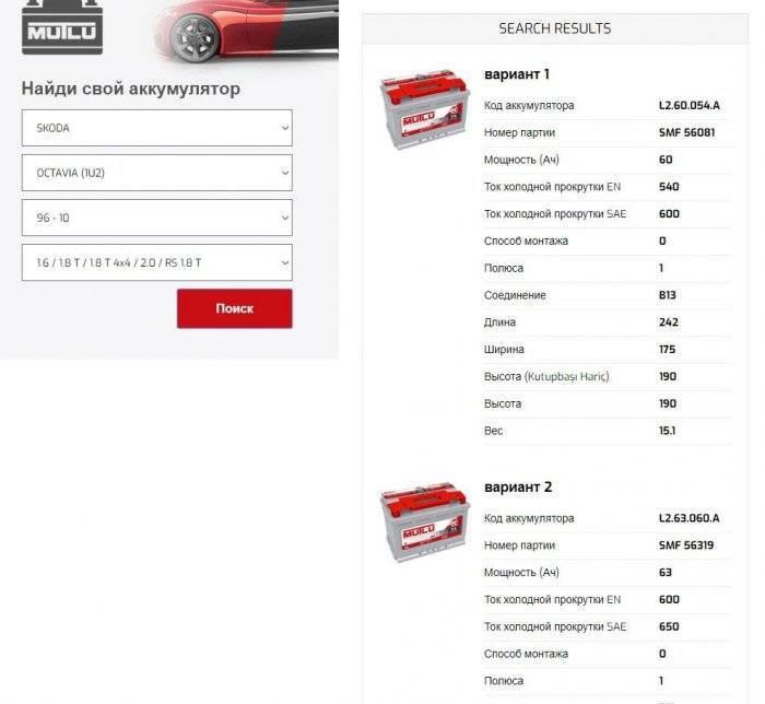 Подбор аккумулятора по марке автомобиля | интернет-магазин akbmoscow