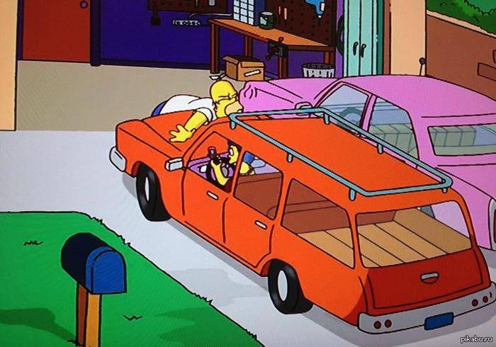 Гомер симпсон сидит на машине. cимпсономания: пять жутких автомобилей, которые мог придумать только гомер симпсон