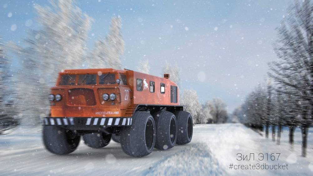 Автомобили для бездорожья. снегоход зил-э167