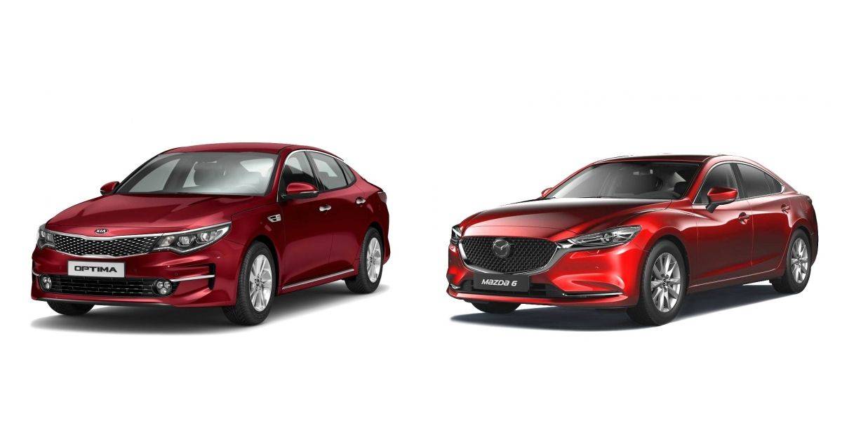 Когда не хватает на пятый BMW: сравнение KIA Optima IV и Mazda 6 III (первый рестайлинг)