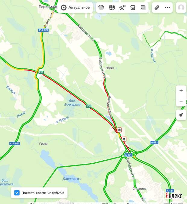 Пробки на трассе м-10 "скандинавия" — сейчас | яндекс карта пробок онлайн