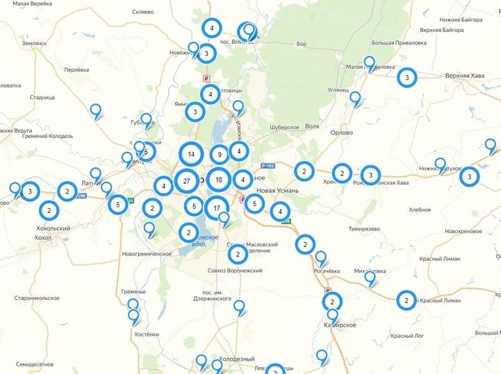 Карта радаров и камер видеофиксации в тульской области